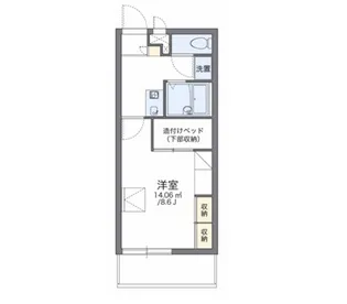 レオパレスアゼリア【1階】の間取り