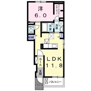 ソルヴェーグ ほの【1階】の間取り