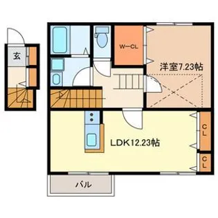 埼玉県さいたま市大宮区上小町【アパート】の間取り