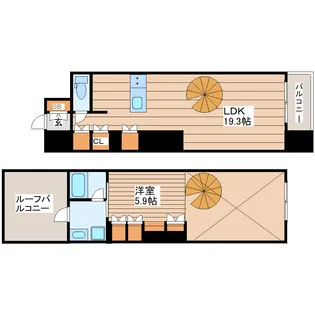 シーズンフラッツ上杉の間取り