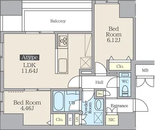 ルミエール三番町【8階】の間取り