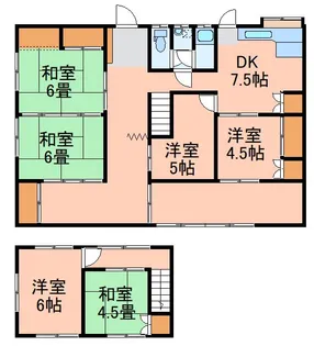 岡山県玉野市田井1【一戸建】の間取り
