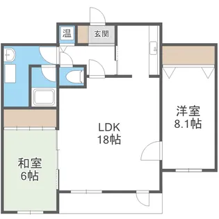 LEE SPACE 篠路A【3階】の間取り