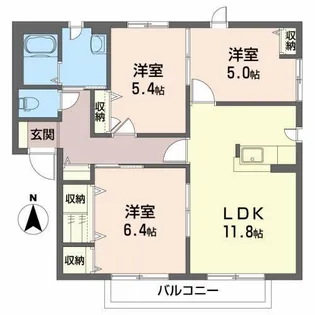 メゾン・ポポフ【1階】の間取り