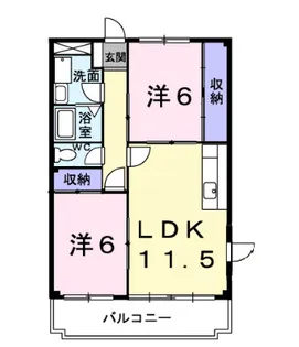 ビュー・セジュール【2階】の間取り