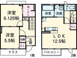 神奈川県平塚市長持【一戸建】の間取り