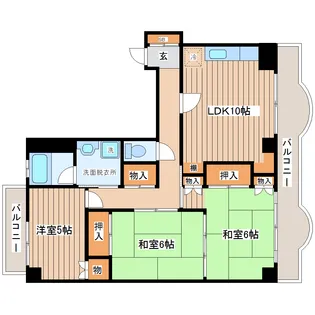 ISハイツ【5階】の間取り
