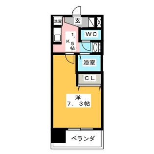 アレーズカシェート【2階】の間取り