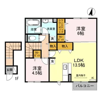 ソシア B【2階】の間取り