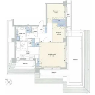 東京都港区赤坂6【マンション】の間取り
