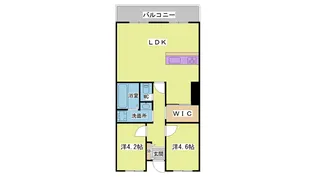 ハピネスプラザ北町【5階】の間取り