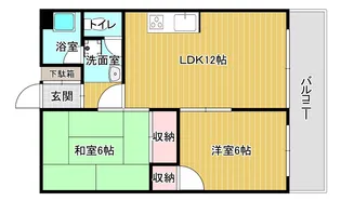 グリーンパークハイツ【6階】の間取り
