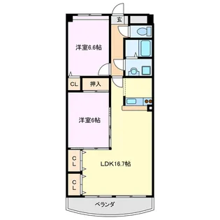 マッシモ グローリア【4階】の間取り