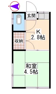 宇都木荘【2階】の間取り