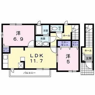 バーバ ガーデン【2階】の間取り