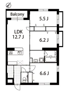 ヴェスタ駒沢【1階】の間取り