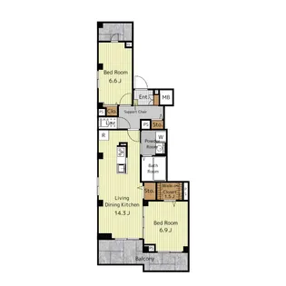 Patio West【3階】の間取り