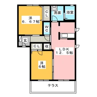 ウェストビレッヂ【1階】の間取り