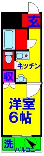 第2島村マンション【1階】の間取り