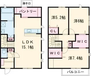 ポジターノ Westの間取り