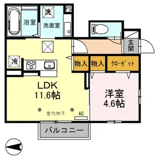埼玉県朝霞市根岸台7【アパート】の間取り