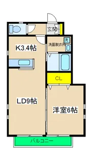 ガーデンヒルズ仏向V【1階】の間取り