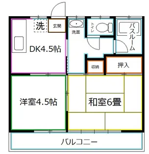 東京都杉並区下井草2【アパート】の間取り