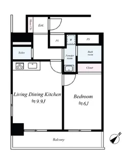 東京都中央区日本橋浜町1【マンション】の間取り