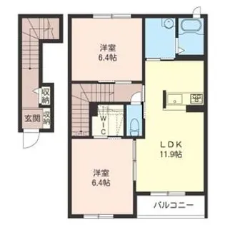 ディアス岩根【2階】の間取り