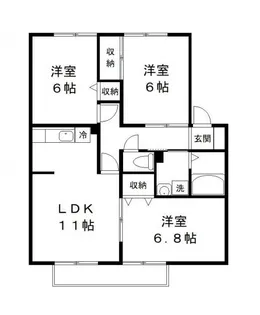 ジョカーレ千葉B【2階】の間取り