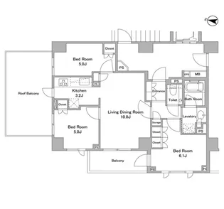 東京都世田谷区上馬5【マンション】の間取り
