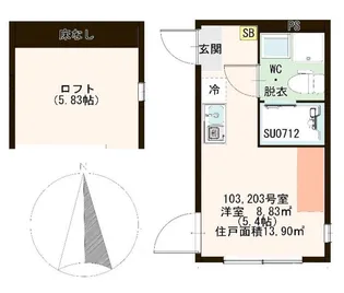 ハーモニーテラス加平II【1階】の間取り