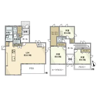 神奈川県川崎市麻生区金程3【一戸建】の間取り