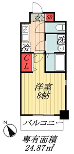 千葉県船橋市本中山2【マンション】の間取り