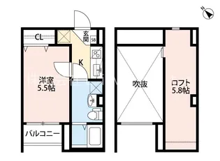 サンクス東須磨【1階】の間取り