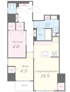 ラブールミノワ【9階】の間取り
