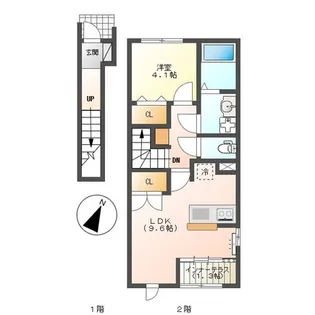 京都府福知山市字堀本堀【アパート】の間取り