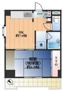 ハイム生方【6階】の間取り