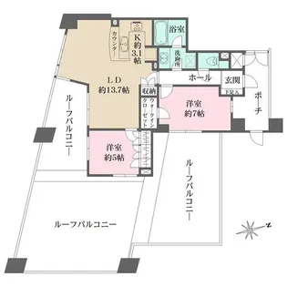 東京都世田谷区玉川台1【マンション】の間取り