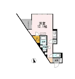 カスタリア目黒長者丸【1階】の間取り