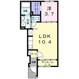 イエローメゾン【1階】の間取り