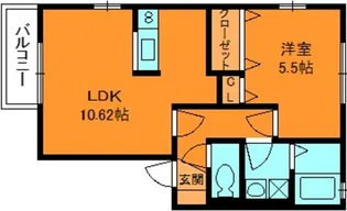 カクタスフローラ【1階】の間取り