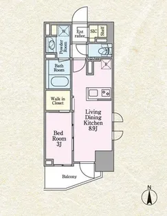 グランリビオ芝大門【7階】の間取り