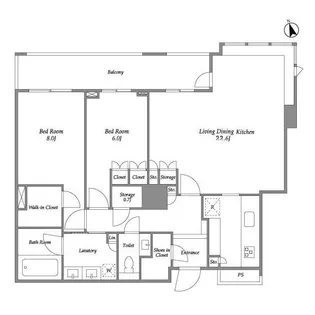 パークコート麻布十番ザタワー【34階】の間取り
