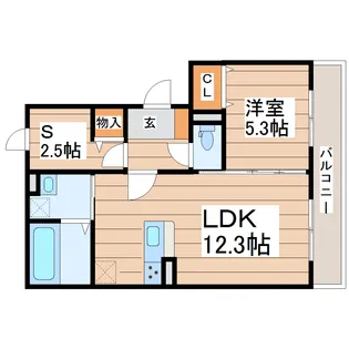 レコルト木町【2階】の間取り