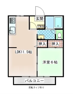山梨県甲斐市志田【アパート】の間取り
