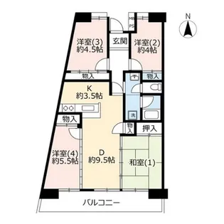 UR入間駅前プラザ【2階】の間取り