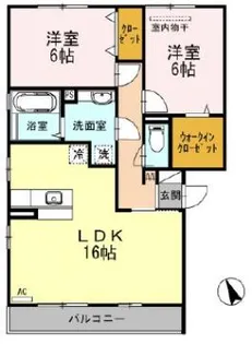 アルト ポンテ ドゥーエ A棟【3階】の間取り