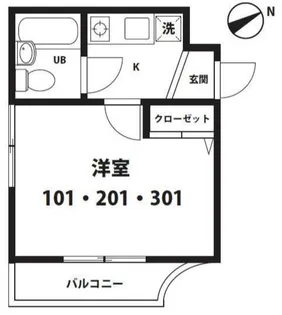 セルシオン相模原I【2階】の間取り