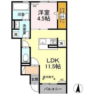 ルシエル【1階】の間取り